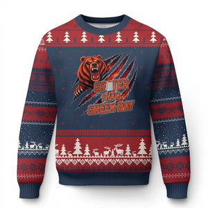 Grater Than GB Ugly Christmas Sweater Grate Cheese Foolball Fans TS10 Navy Red Print Your Wear