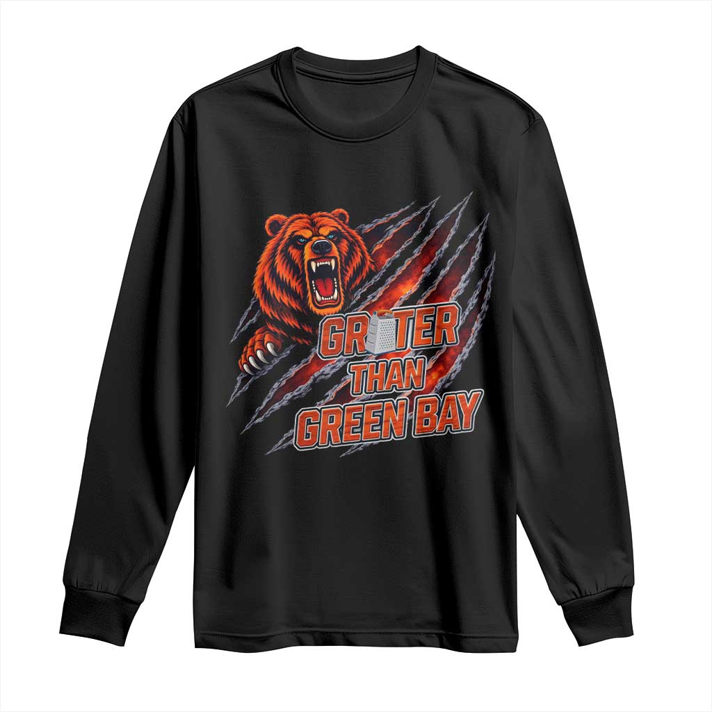 Grater Than GB Long Sleeve Shirt Grate Cheese Foolball Fans TS10 Black Print Your Wear