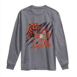 Grater Than GB Long Sleeve Shirt Grate Cheese Foolball Fans TS10 Charcoal Print Your Wear