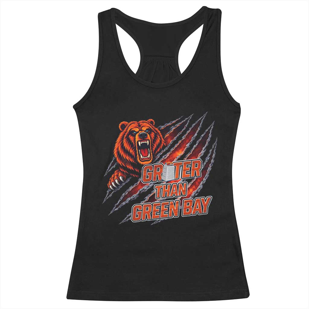 Grater Than GB Racerback Tank Top Grate Cheese Foolball Fans TS10 Black Print Your Wear