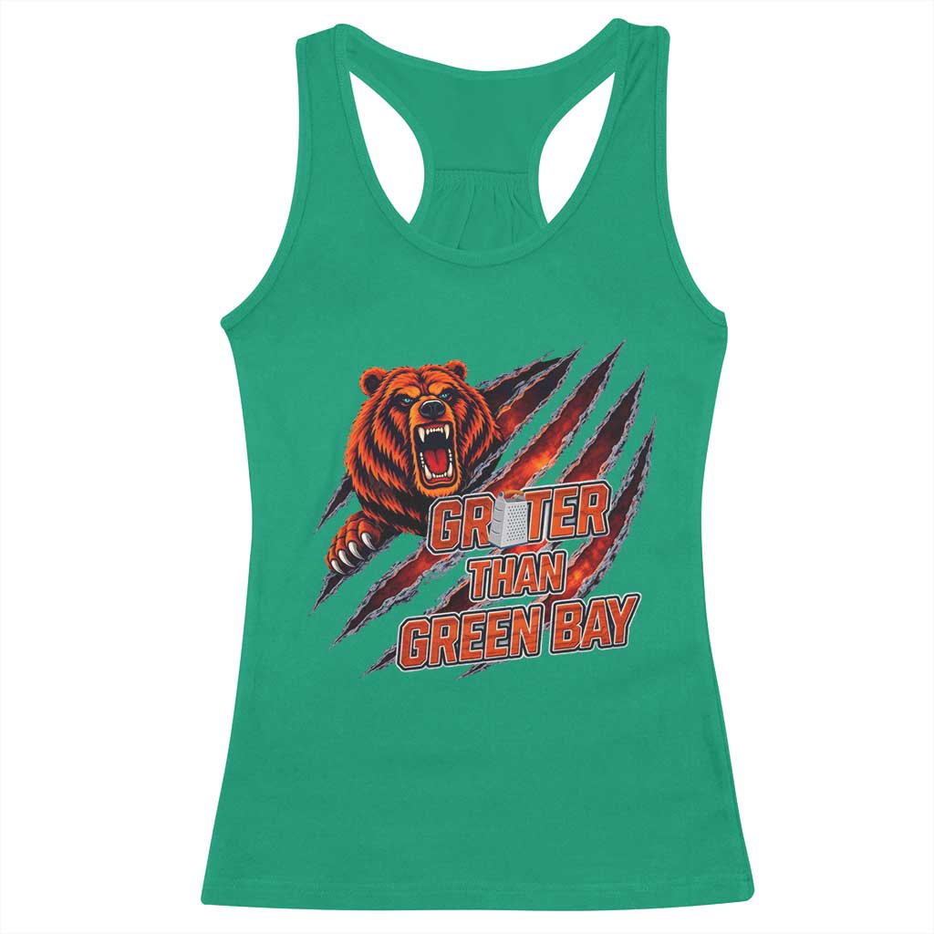 Grater Than GB Racerback Tank Top Grate Cheese Foolball Fans TS10 Irish Green Print Your Wear