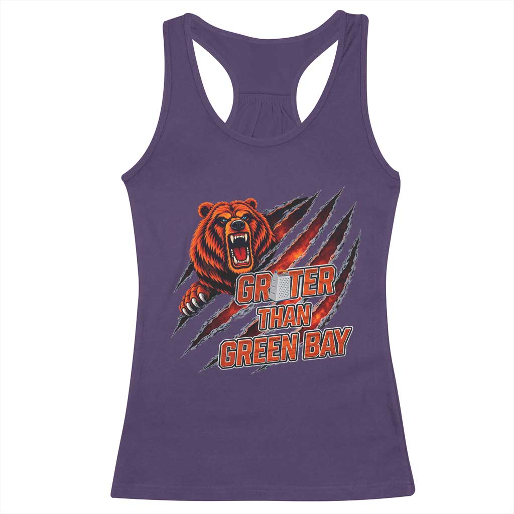 Grater Than GB Racerback Tank Top Grate Cheese Foolball Fans TS10 Purple Print Your Wear