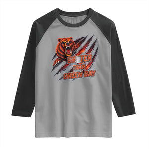 Grater Than GB Raglan Shirt Grate Cheese Foolball Fans TS10 Sport Gray Black Print Your Wear