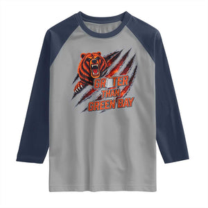 Grater Than GB Raglan Shirt Grate Cheese Foolball Fans TS10 Sport Gray Navy Print Your Wear