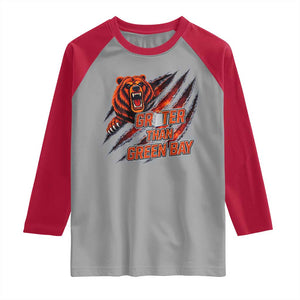 Grater Than GB Raglan Shirt Grate Cheese Foolball Fans TS10 Sport Gray Red Print Your Wear
