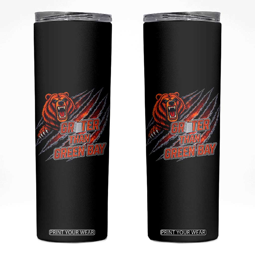 Grater Than GB Skinny Tumbler Grate Cheese Foolball Fans TS10 Black Print Your Wear