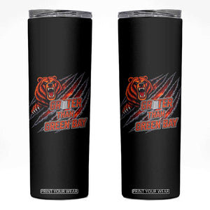 Grater Than GB Skinny Tumbler Grate Cheese Foolball Fans TS10 Black Print Your Wear