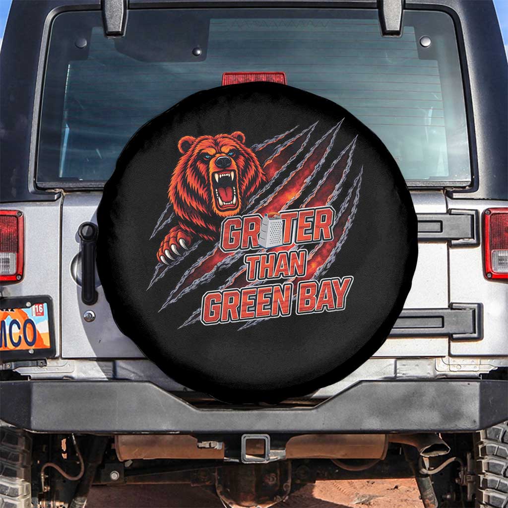 Grater Than GB Spare Tire Cover Grate Cheese Foolball Fans TS10 No hole Black Print Your Wear