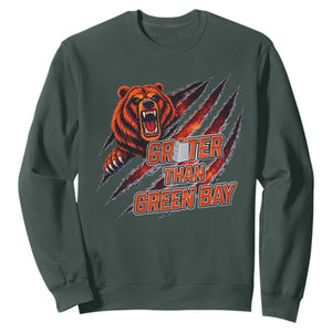 Grater Than GB Sweatshirt Grate Cheese Foolball Fans TS10 Dark Forest Green Print Your Wear