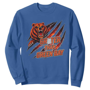 Grater Than GB Sweatshirt Grate Cheese Foolball Fans TS10 Royal Blue Print Your Wear