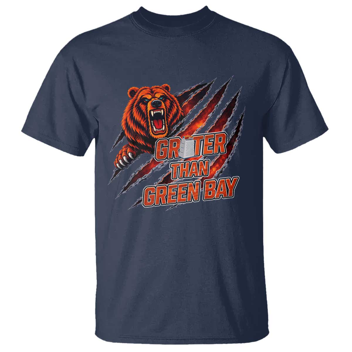 Grater Than GB T Shirt Grate Cheese Foolball Fans TS10 Navy Print Your Wear