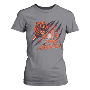 Grater Than GB T Shirt For Women Grate Cheese Foolball Fans TS10 Charcoal Print Your Wear