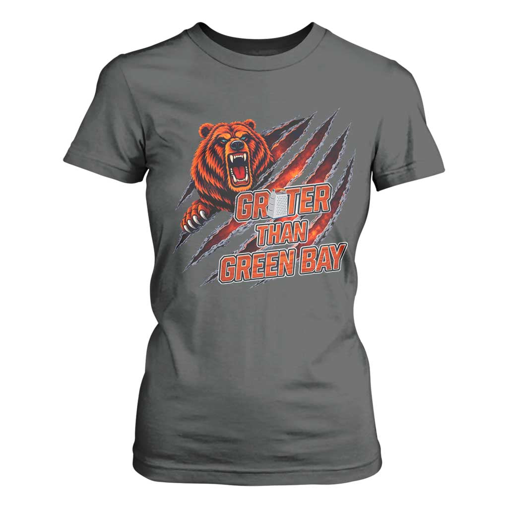 Grater Than GB T Shirt For Women Grate Cheese Foolball Fans TS10 Dark Heather Print Your Wear