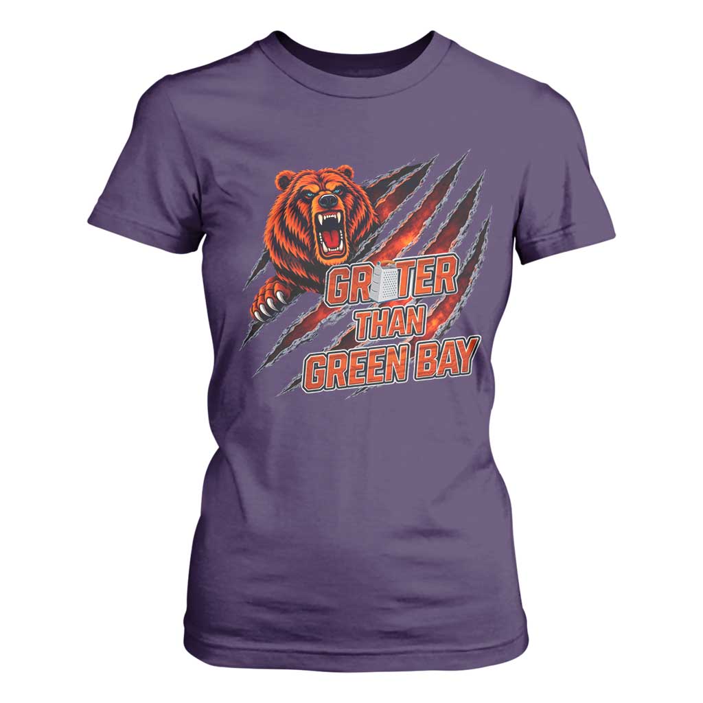 Grater Than GB T Shirt For Women Grate Cheese Foolball Fans TS10 Purple Print Your Wear