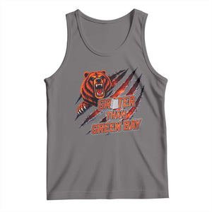 Grater Than GB Tank Top Grate Cheese Foolball Fans TS10 Deep Heather Print Your Wear