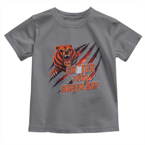Grater Than GB Toddler T Shirt Grate Cheese Foolball Fans TS10 Charcoal Print Your Wear