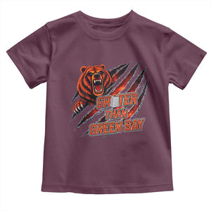 Grater Than GB Toddler T Shirt Grate Cheese Foolball Fans TS10 Maroon Print Your Wear