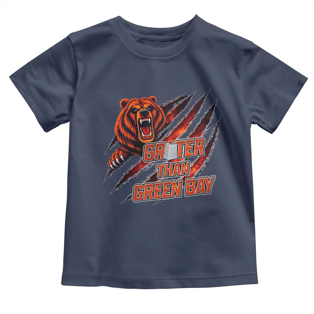 Grater Than GB Toddler T Shirt Grate Cheese Foolball Fans TS10 Navy Print Your Wear