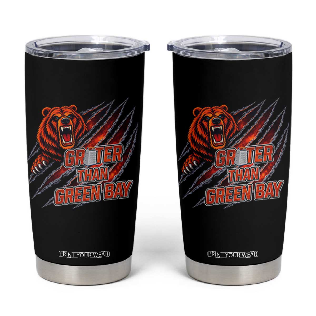 Grater Than GB Tumbler Cup Grate Cheese Foolball Fans TS10 Black Print Your Wear