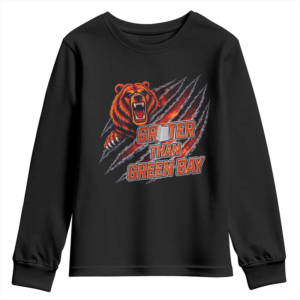 Grater Than GB Youth Sweatshirt Grate Cheese Foolball Fans TS10 Black Print Your Wear