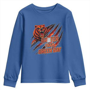 Grater Than GB Youth Sweatshirt Grate Cheese Foolball Fans TS10 Royal Blue Print Your Wear