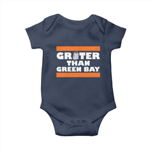 BF Game Day Baby Onesie Funny Grater Than GB Foolball Fans TS10 Navy Print Your Wear