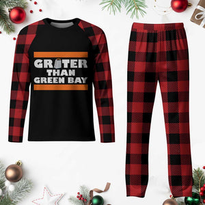BF Game Day Plaid Pajama Set Funny Grater Than GB Foolball Fans TS10 Buffalo Plaid Print Your Wear