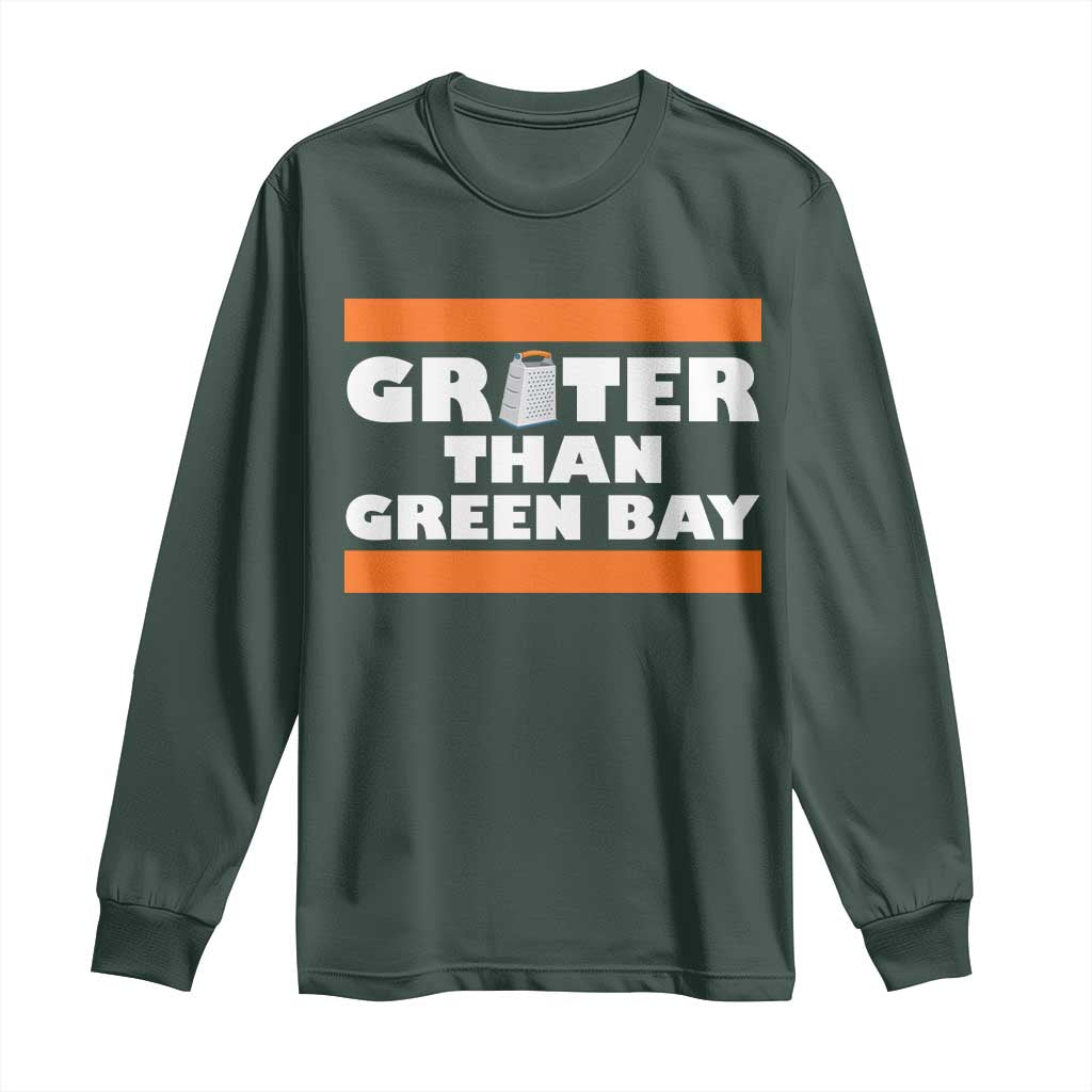 BF Game Day Long Sleeve Shirt Funny Grater Than GB Foolball Fans TS10 Dark Forest Green Print Your Wear