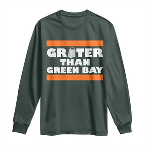 BF Game Day Long Sleeve Shirt Funny Grater Than GB Foolball Fans TS10 Dark Forest Green Print Your Wear