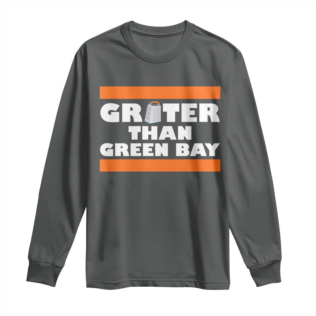 BF Game Day Long Sleeve Shirt Funny Grater Than GB Foolball Fans TS10 Dark Heather Print Your Wear