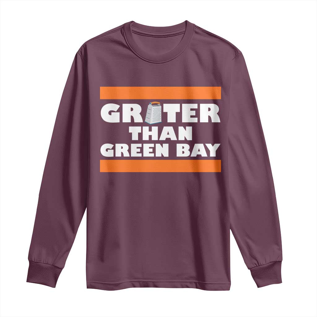 BF Game Day Long Sleeve Shirt Funny Grater Than GB Foolball Fans TS10 Maroon Print Your Wear