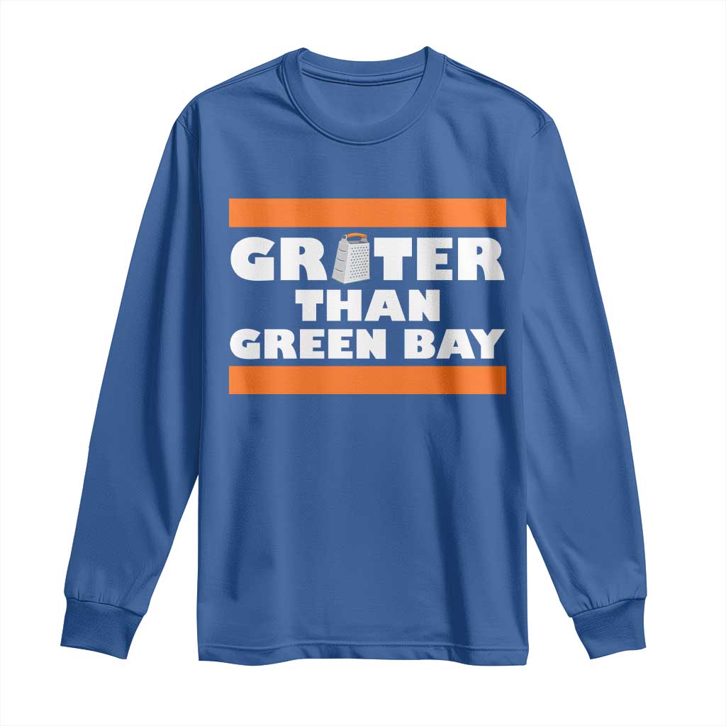 BF Game Day Long Sleeve Shirt Funny Grater Than GB Foolball Fans TS10 Royal Blue Print Your Wear