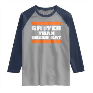 BF Game Day Raglan Shirt Funny Grater Than GB Foolball Fans TS10 Sport Gray Navy Print Your Wear