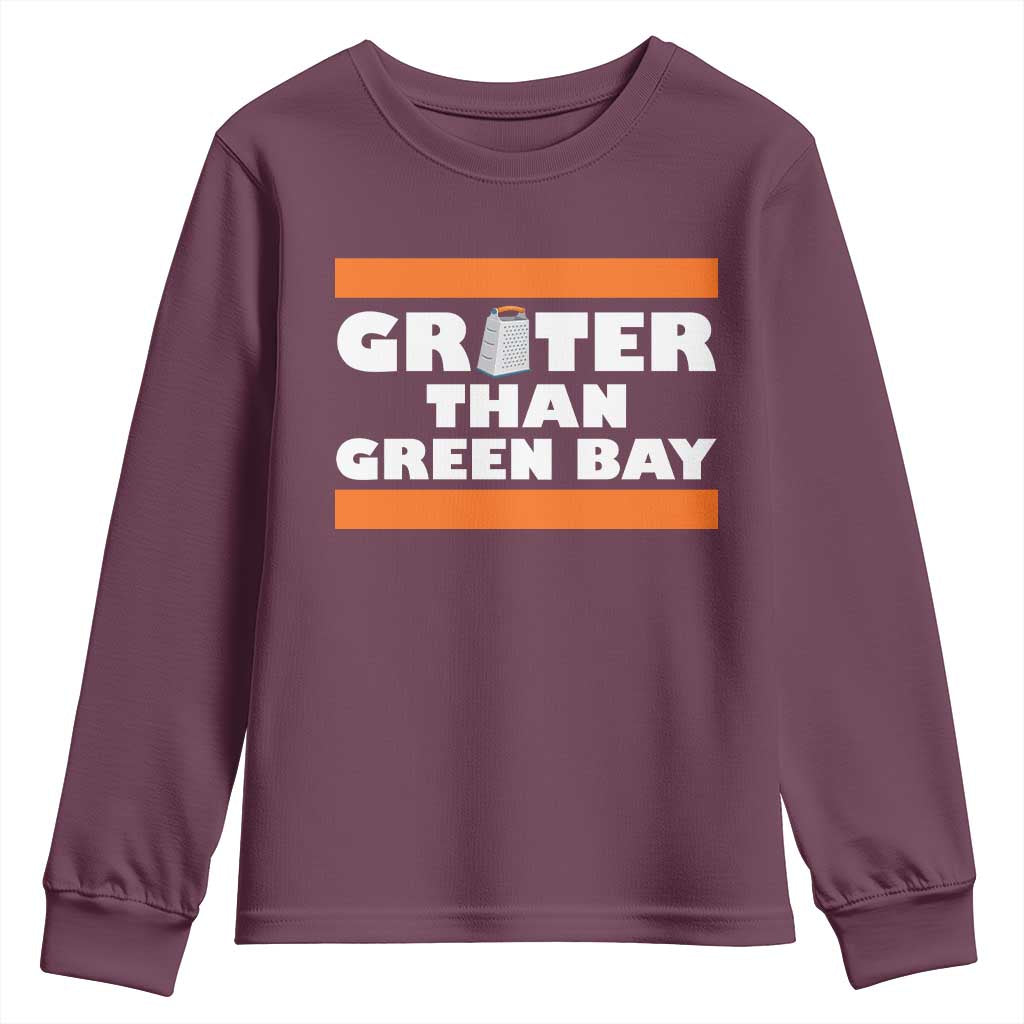 BF Game Day Youth Sweatshirt Funny Grater Than GB Foolball Fans TS10 Maroon Print Your Wear
