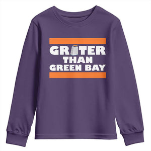 BF Game Day Youth Sweatshirt Funny Grater Than GB Foolball Fans TS10 Purple Print Your Wear