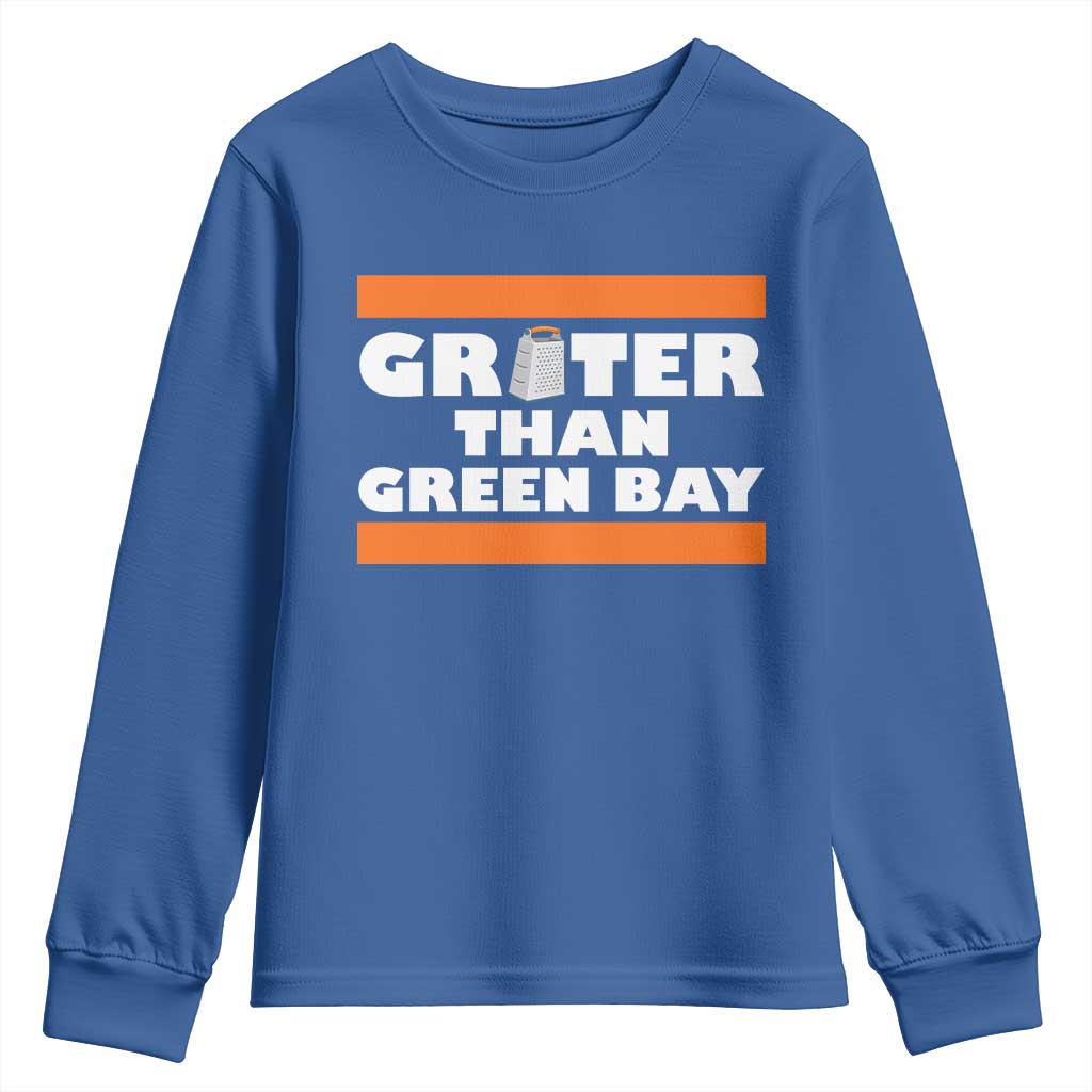 BF Game Day Youth Sweatshirt Funny Grater Than GB Foolball Fans TS10 Royal Blue Print Your Wear