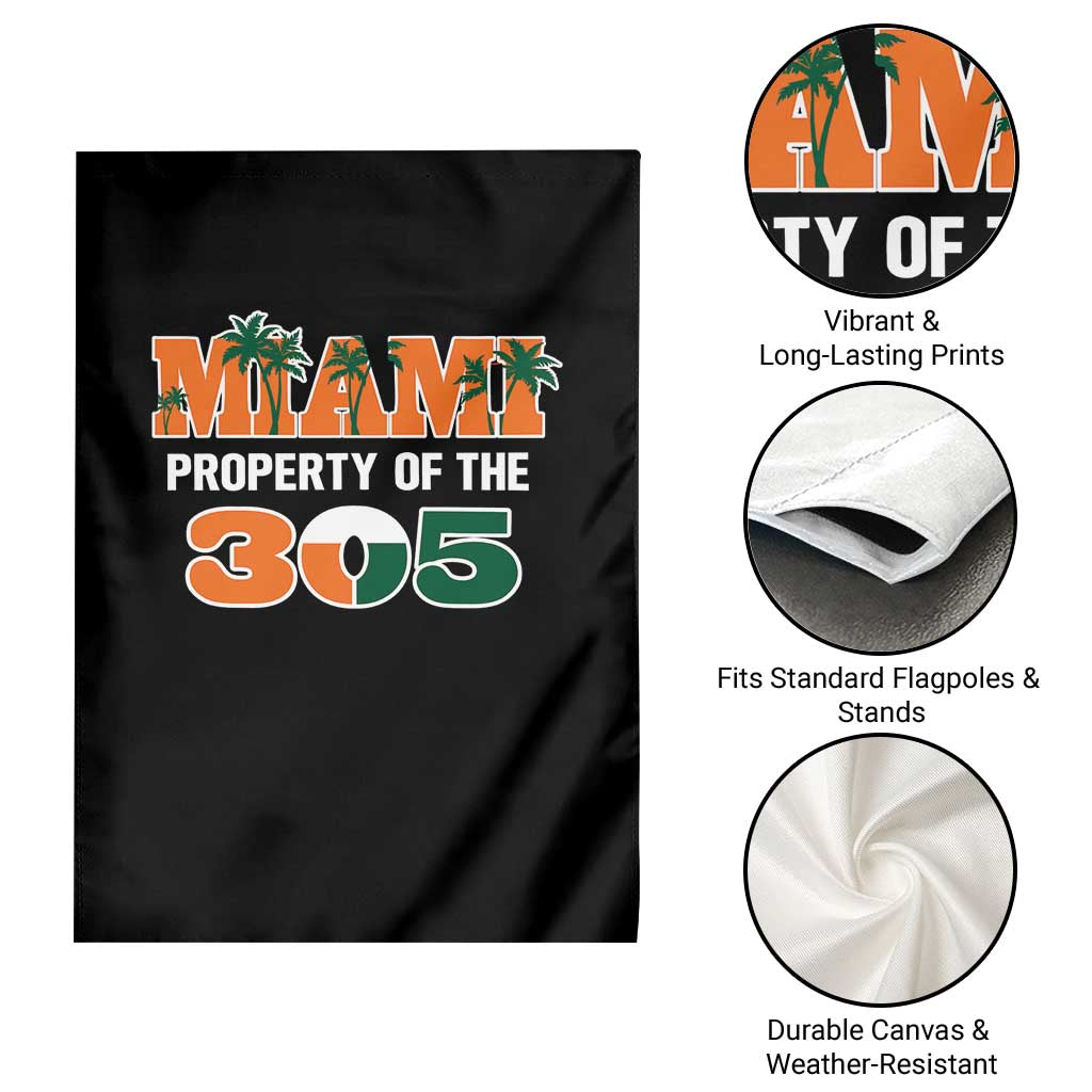 305 Miami Pride Garden Flag Urban Style Miami Beach Graphic TS10 Print Your Wear
