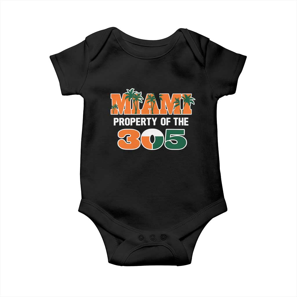 305 Miami Pride Baby Onesie Urban Style Miami Beach Graphic TS10 Black Print Your Wear