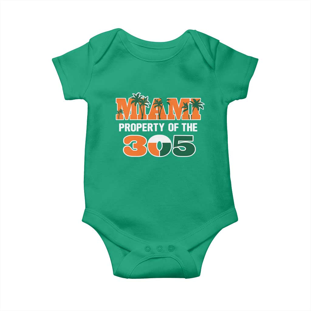 305 Miami Pride Baby Onesie Urban Style Miami Beach Graphic TS10 Irish Green Print Your Wear
