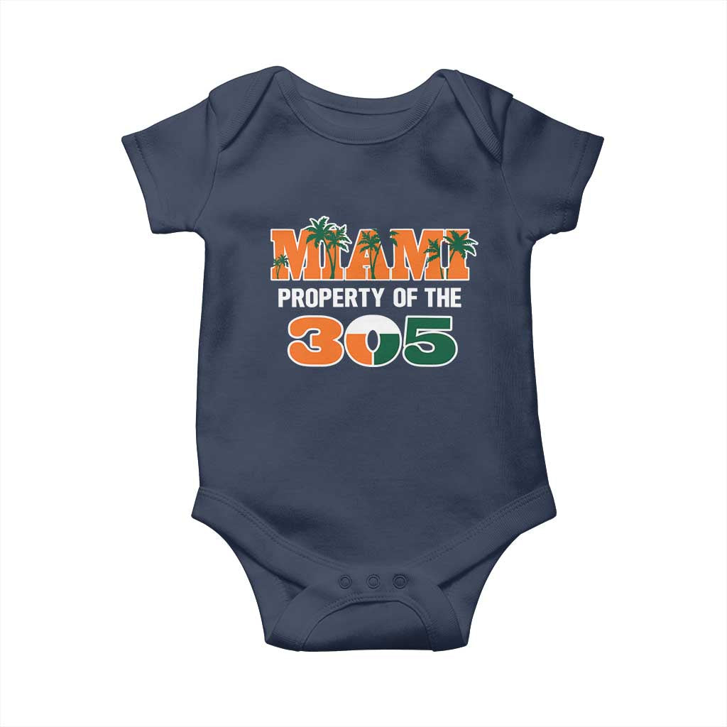 305 Miami Pride Baby Onesie Urban Style Miami Beach Graphic TS10 Navy Print Your Wear