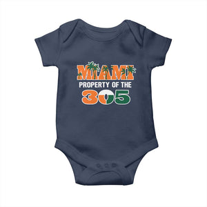 305 Miami Pride Baby Onesie Urban Style Miami Beach Graphic TS10 Navy Print Your Wear