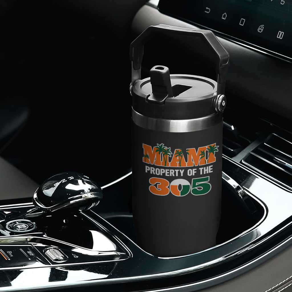 305 Miami Pride Flip Straw Tumbler Urban Style Miami Beach Graphic TS10 Print Your Wear