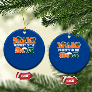 305 Miami Pride Ceramic Ornament Urban Style Miami Beach Graphic TS10 1pc Blue Print Your Wear