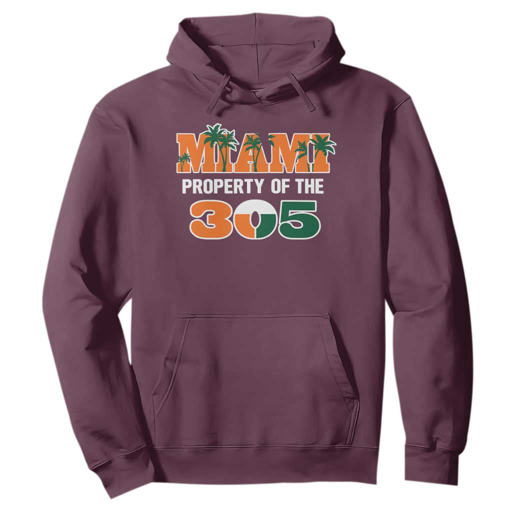 305 Miami Pride Hoodie Urban Style Miami Beach Graphic TS10 Maroon Print Your Wear