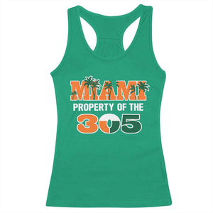 305 Miami Pride Racerback Tank Top Urban Style Miami Beach Graphic TS10 Irish Green Print Your Wear