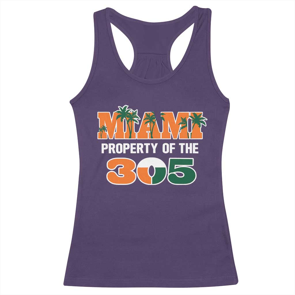 305 Miami Pride Racerback Tank Top Urban Style Miami Beach Graphic TS10 Purple Print Your Wear