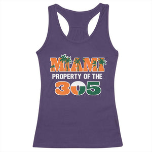 305 Miami Pride Racerback Tank Top Urban Style Miami Beach Graphic TS10 Purple Print Your Wear