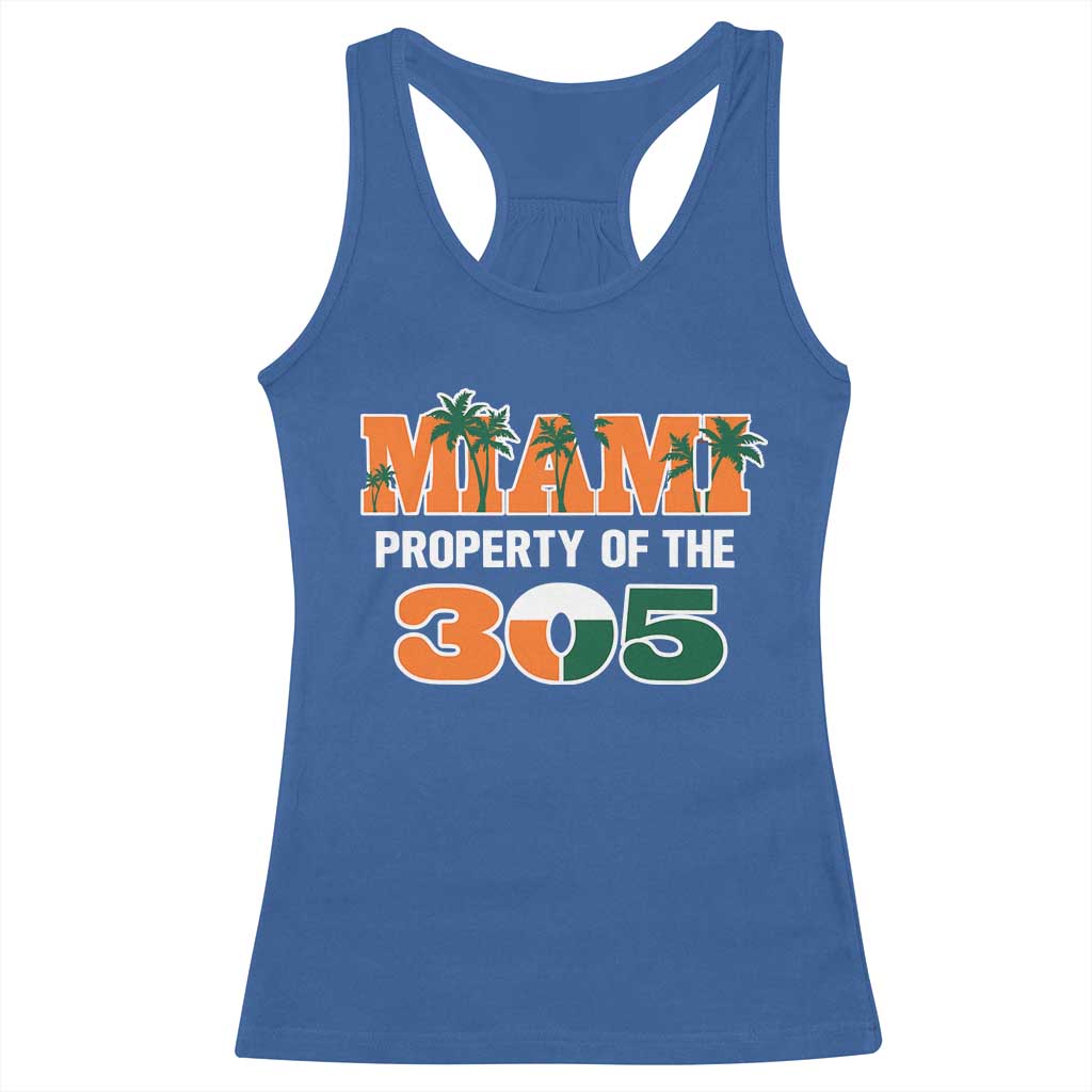 305 Miami Pride Racerback Tank Top Urban Style Miami Beach Graphic TS10 Royal Blue Print Your Wear