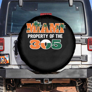 305 Miami Pride Spare Tire Cover Urban Style Miami Beach Graphic TS10 No hole Black Print Your Wear