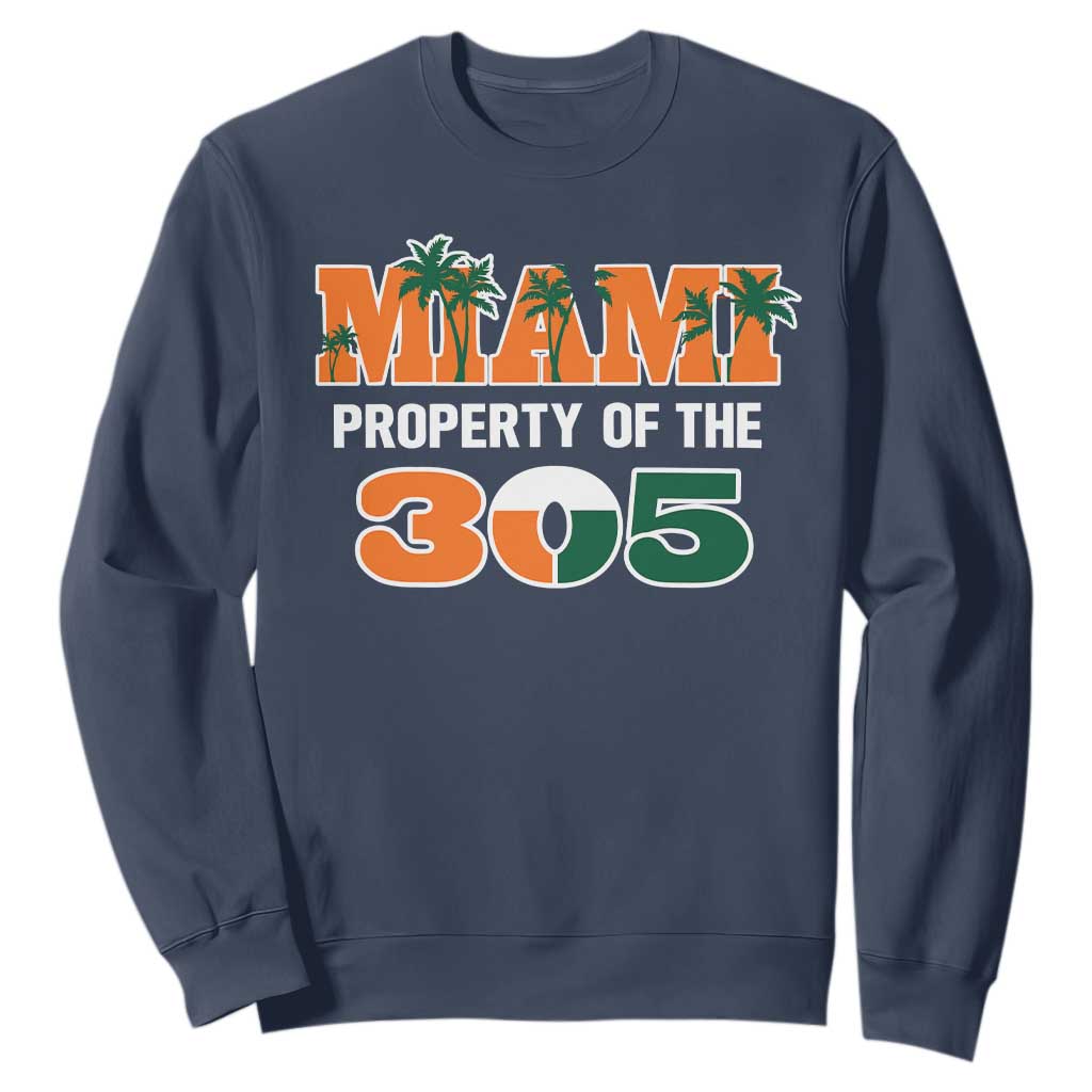 305 Miami Pride Sweatshirt Urban Style Miami Beach Graphic TS10 Navy Print Your Wear